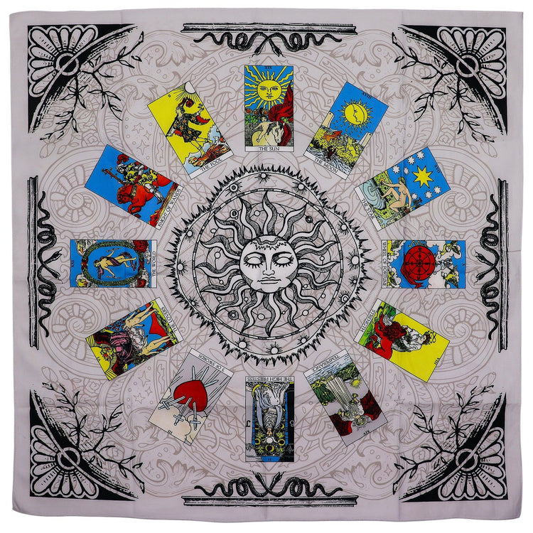 Paño para tarot Árbol de la Vida – 75 × 75 cm