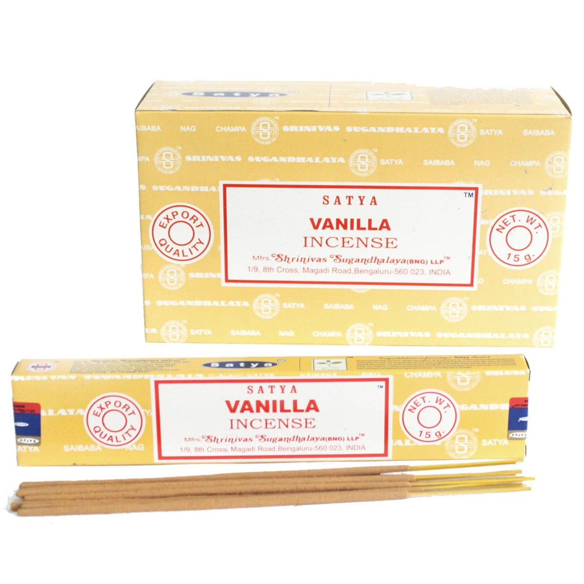 Incienso Satya Vainilla – Varillas, 15 g
