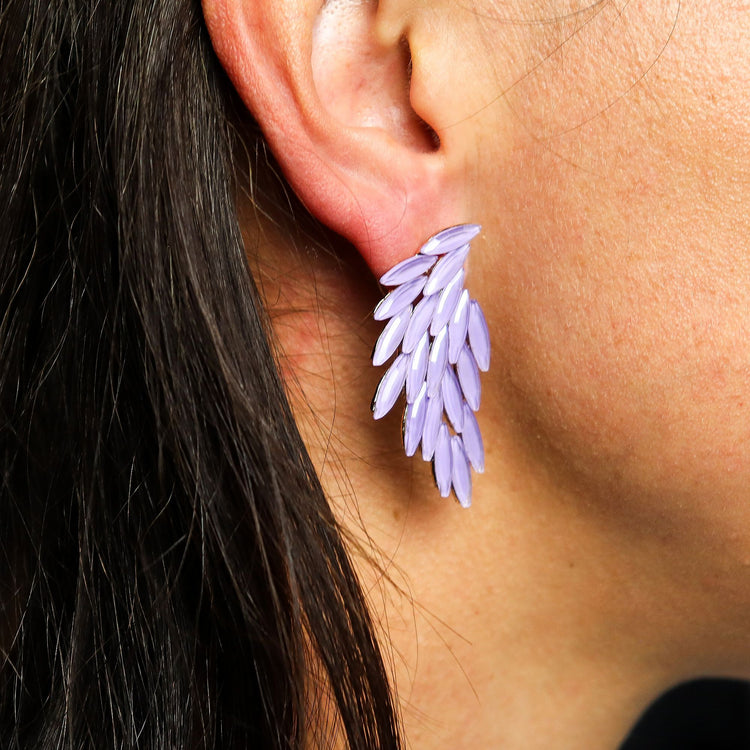 Pendientes Alas de Ángel de Estilo Vintage - Lavanda