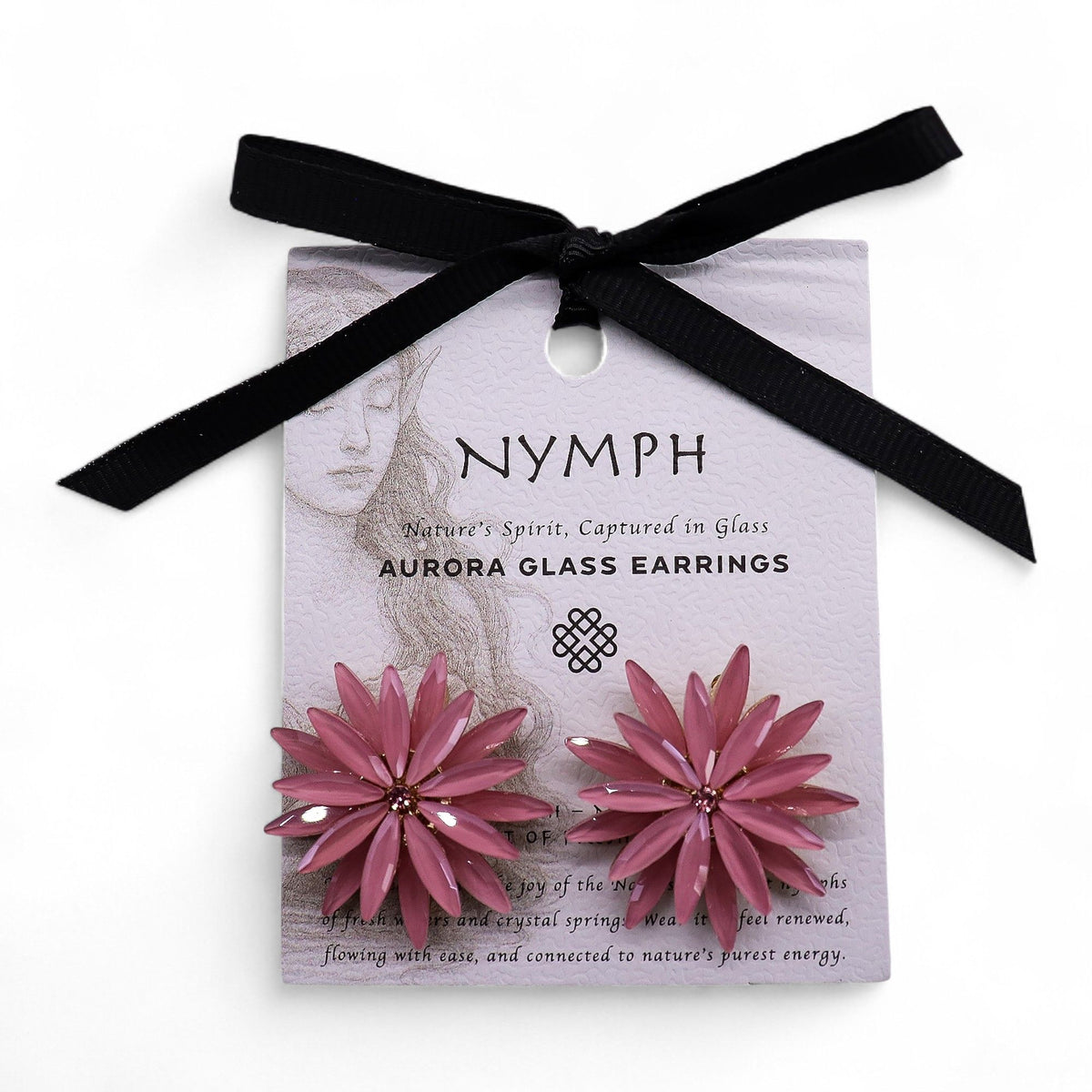 Pendientes de Flores de Estilo Vintage - Rosa
