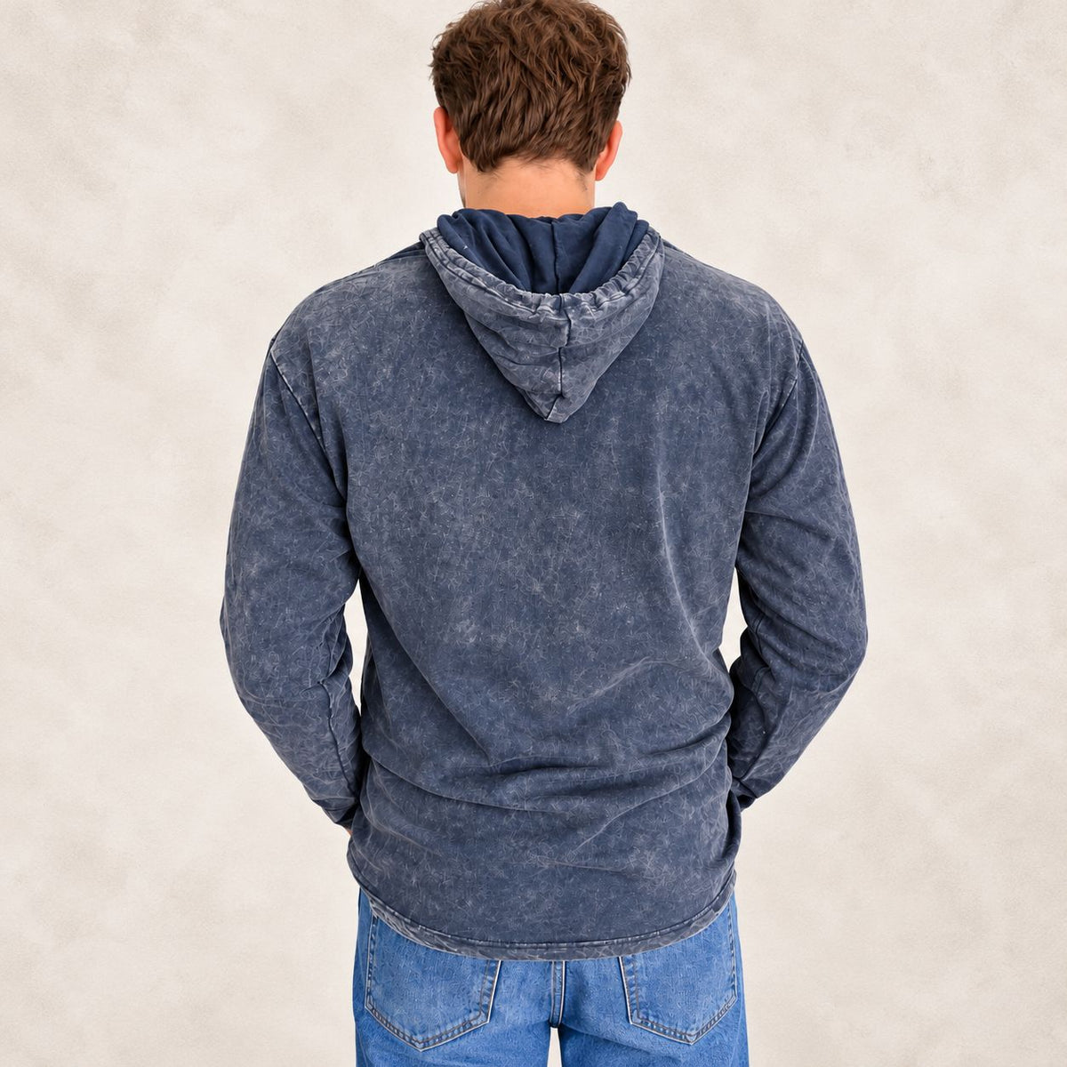 Sudadera con capucha lavanda empolvado – Talla XL