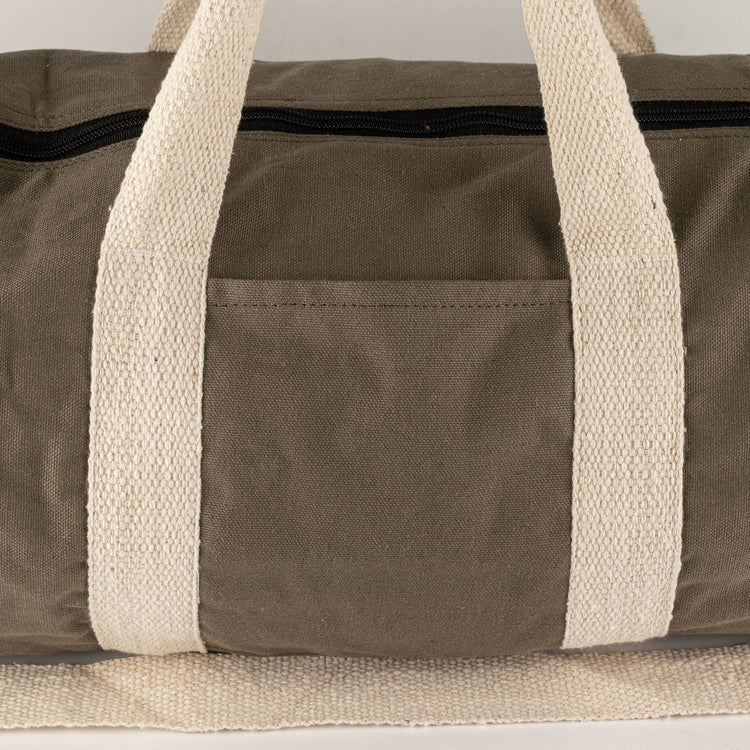 Bolsa de deporte de algodón canvas - Verde oliva
