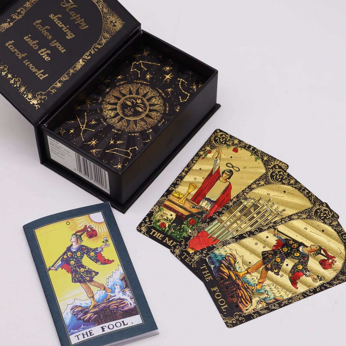 Tarot con lámina dorada «Que comience la magia» – Caja de regalo