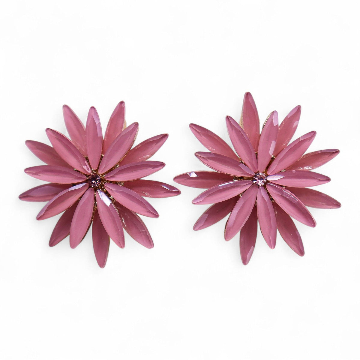 Pendientes de Flores de Estilo Vintage - Rosa