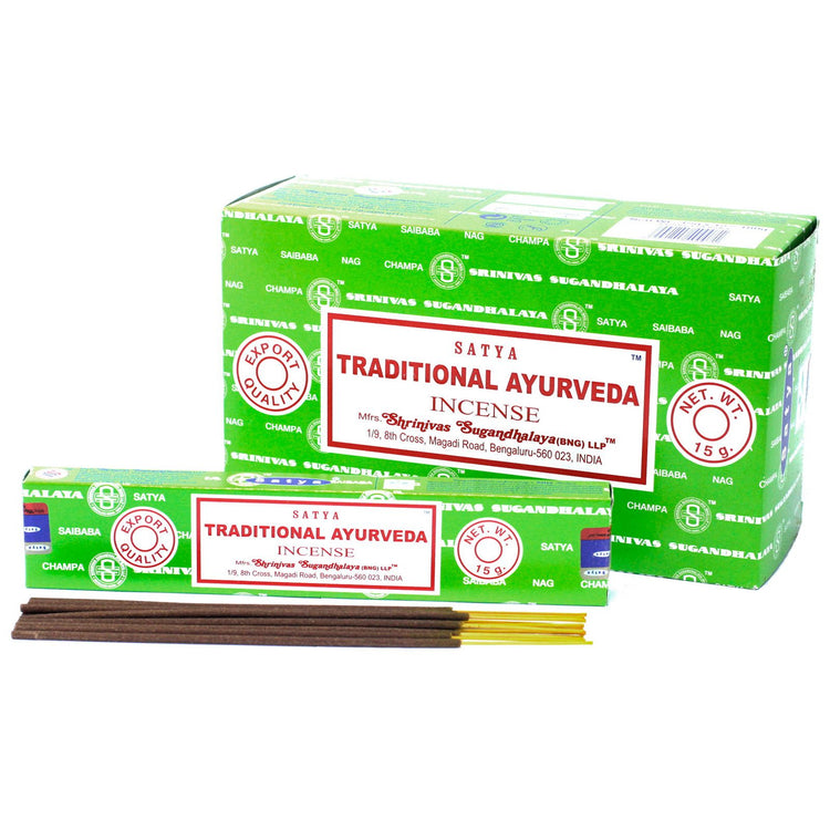 Incienso Satya Tr. Ayurveda – Varillas, 15 g