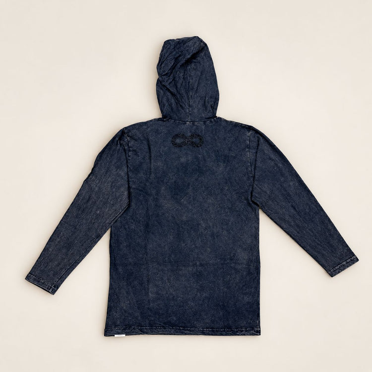 Sudadera con capucha lavanda empolvado – Talla S