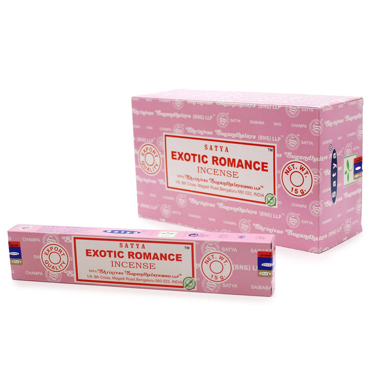 Incienso Satya Romance Exótico – Varillas, 15 g