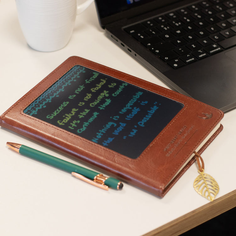 Cuaderno A5 con pantalla LCD borrable – Naranja, 80 hojas