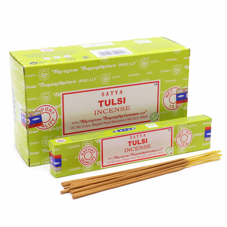 Incienso Satya Tulsi – Varillas, 15 g