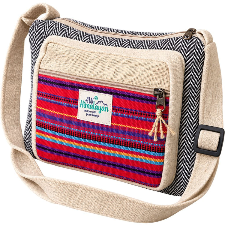Bolso Messenger de cáñamo y algodón