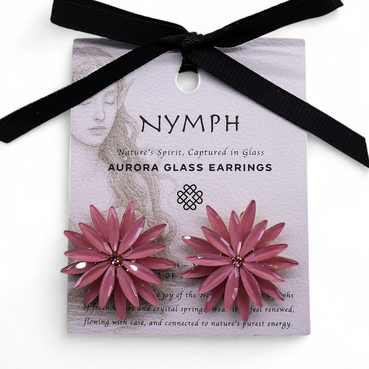 Pendientes de Flores de Estilo Vintage - Rosa