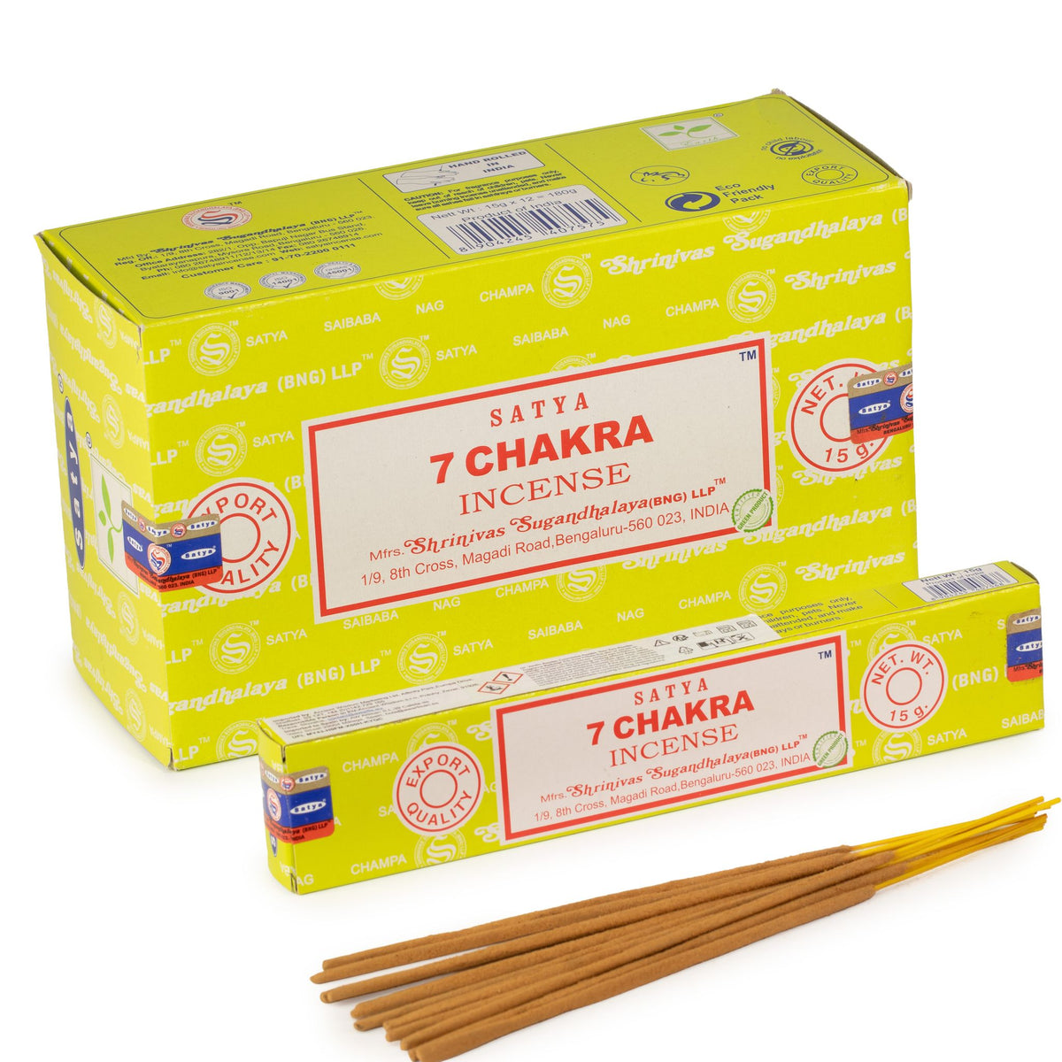 Incienso Satya 7 Chakras – Varillas, 15 g