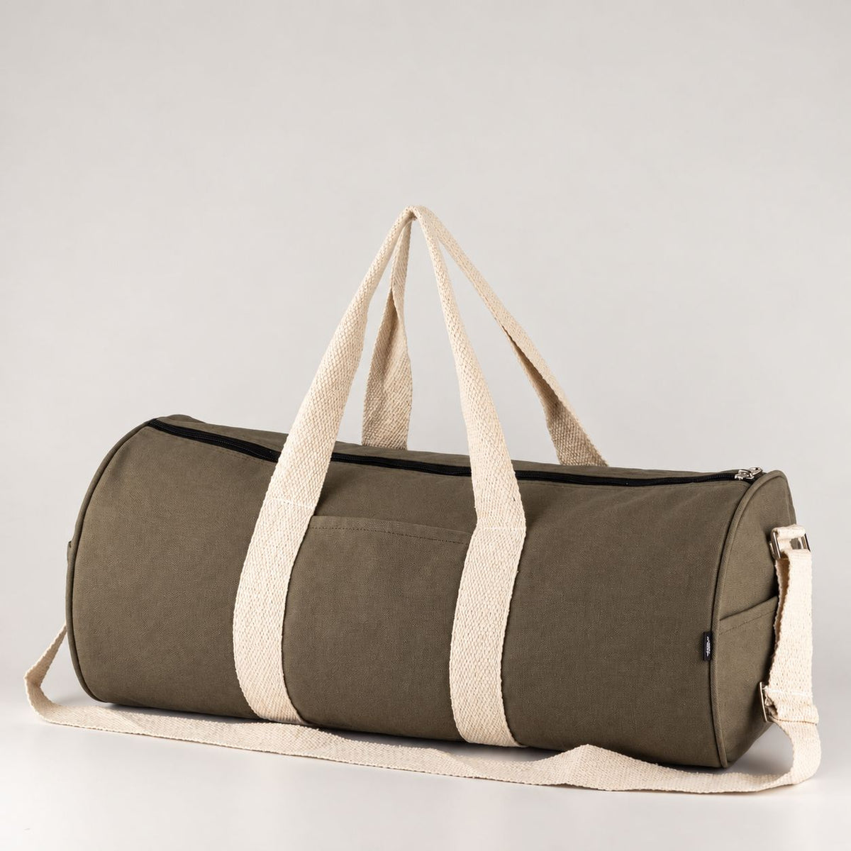 Bolsa de deporte de algodón canvas - Verde oliva