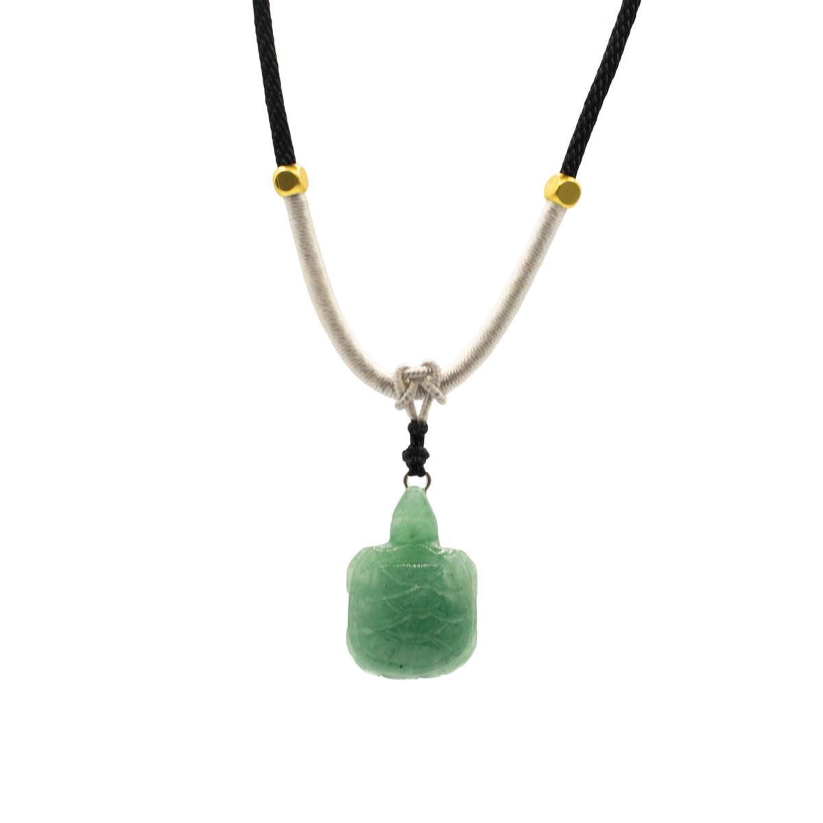 Collar con Colgante Tortuga de Jade y Cordón Ajustable