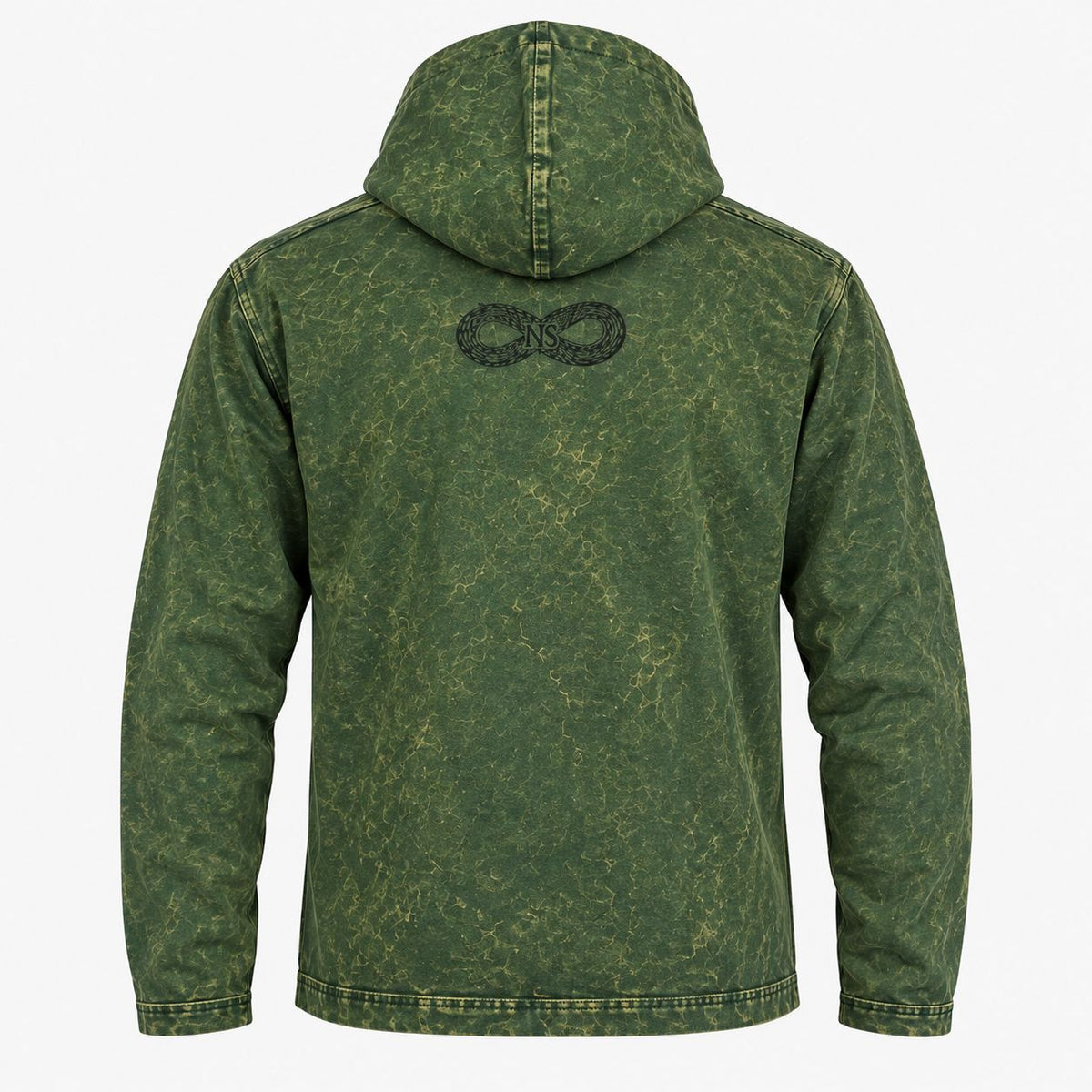 Sudadera con capucha verde azulado vintage – Talla M