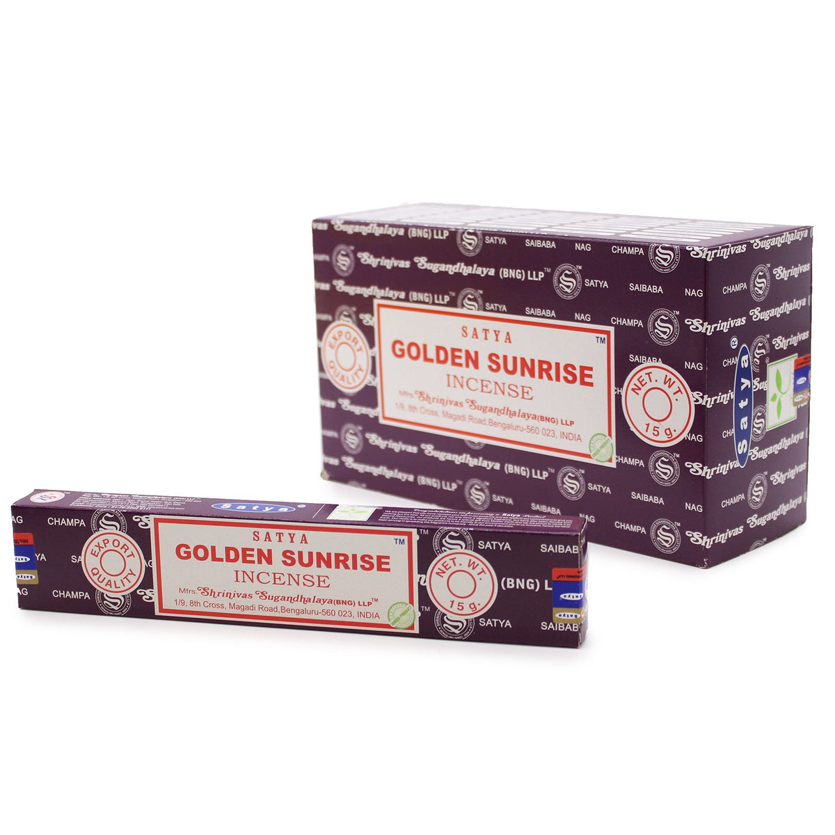 Incienso Satya Golden Sunrise – Varillas, 15 g