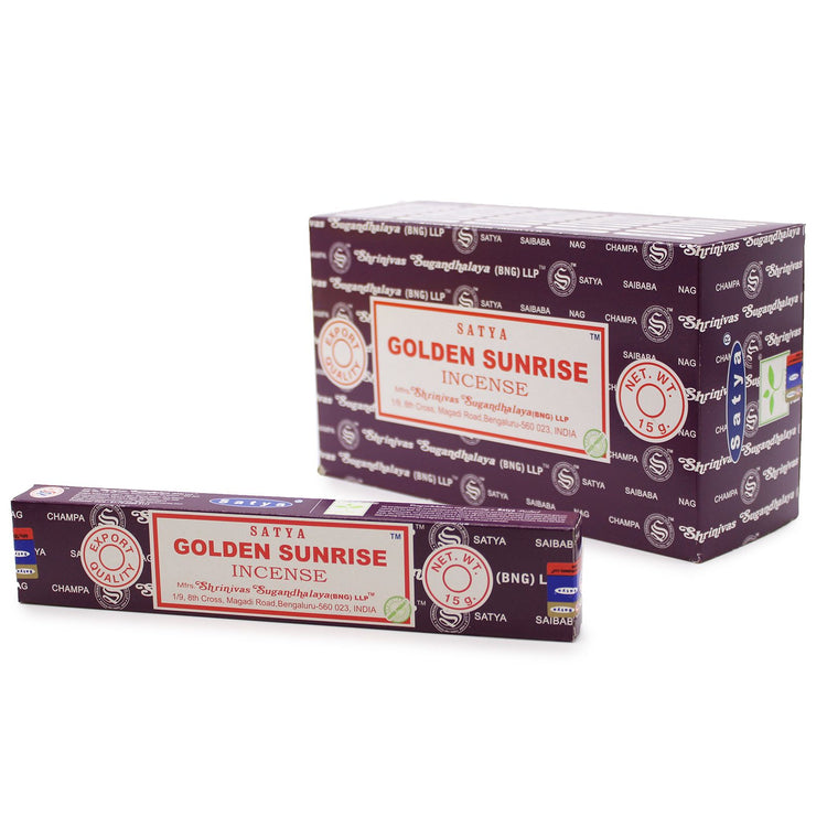 Incienso Satya Golden Sunrise – Varillas, 15 g