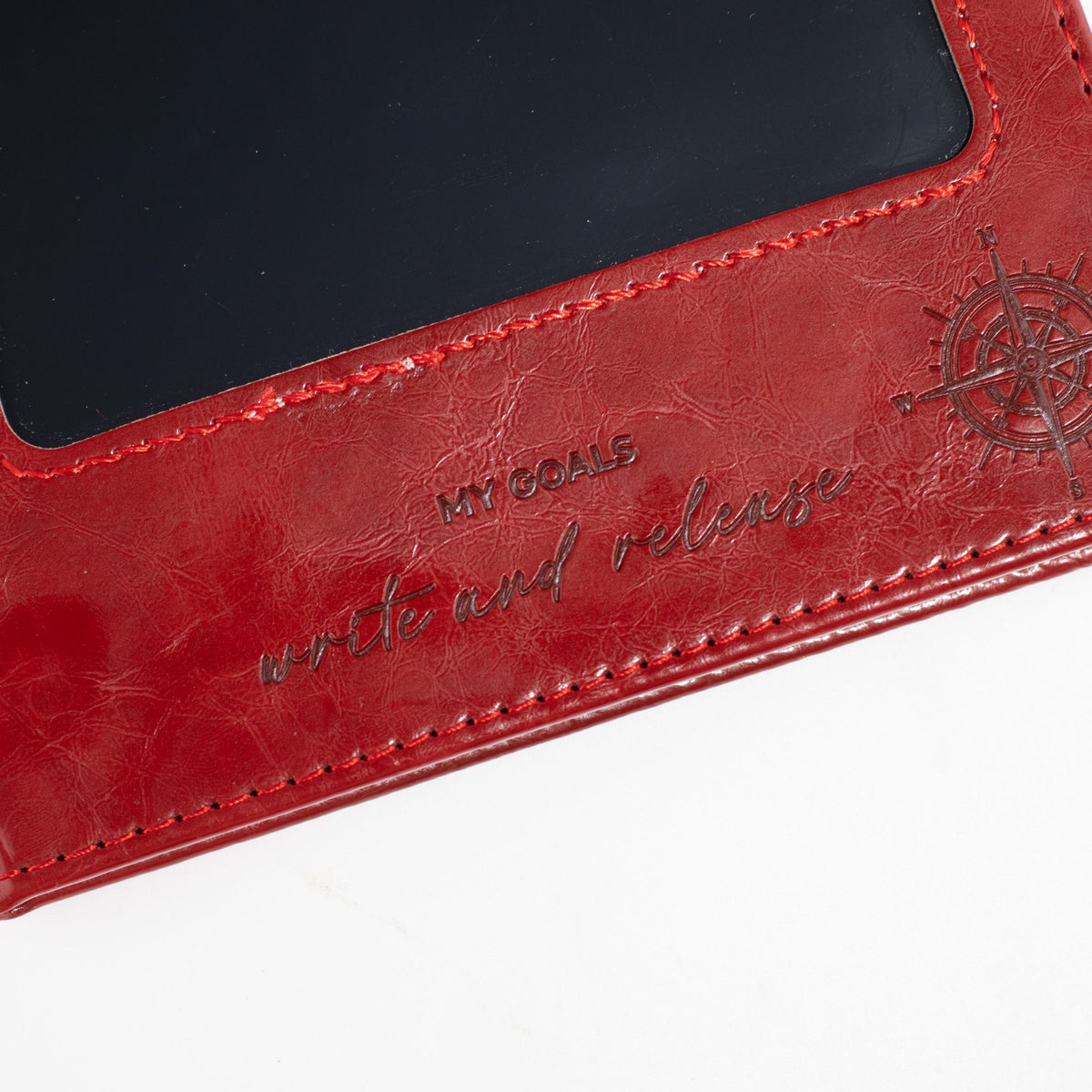 Cuaderno A5 con pantalla LCD borrable – Rojo, 80 hojas