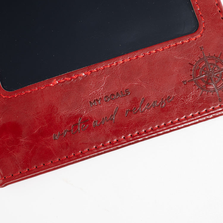 Cuaderno A5 con pantalla LCD borrable – Rojo, 80 hojas