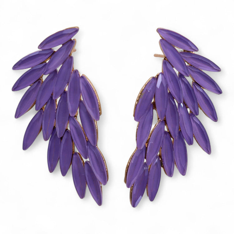 Pendientes Alas de Ángel de Estilo Vintage - Lavanda