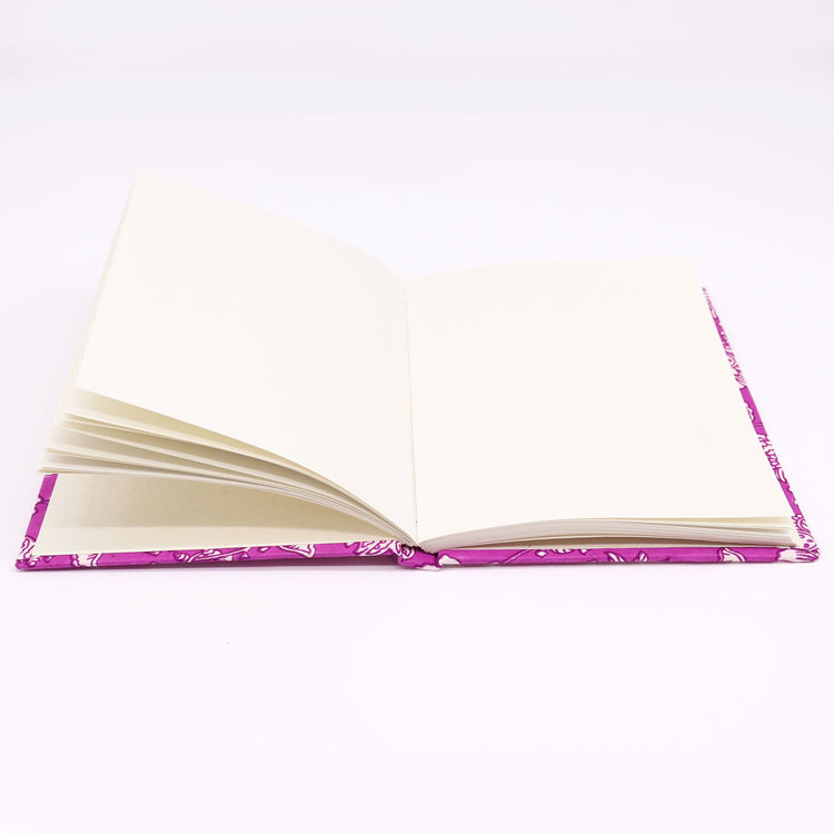 Cuaderno Encuadernado en Algodón 20x15 cm - Fucsia Antigua