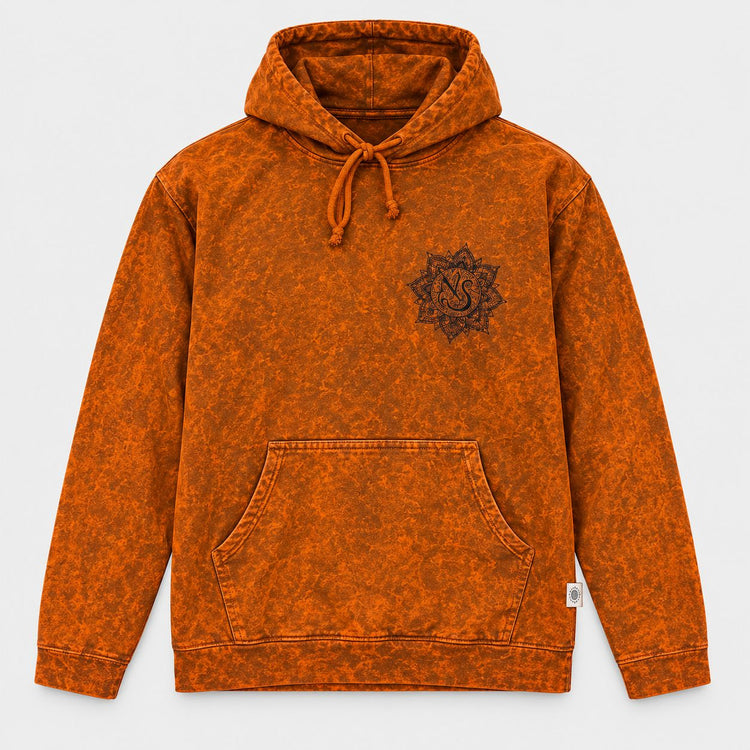 Sudadera con capucha naranja quemado – Talla L