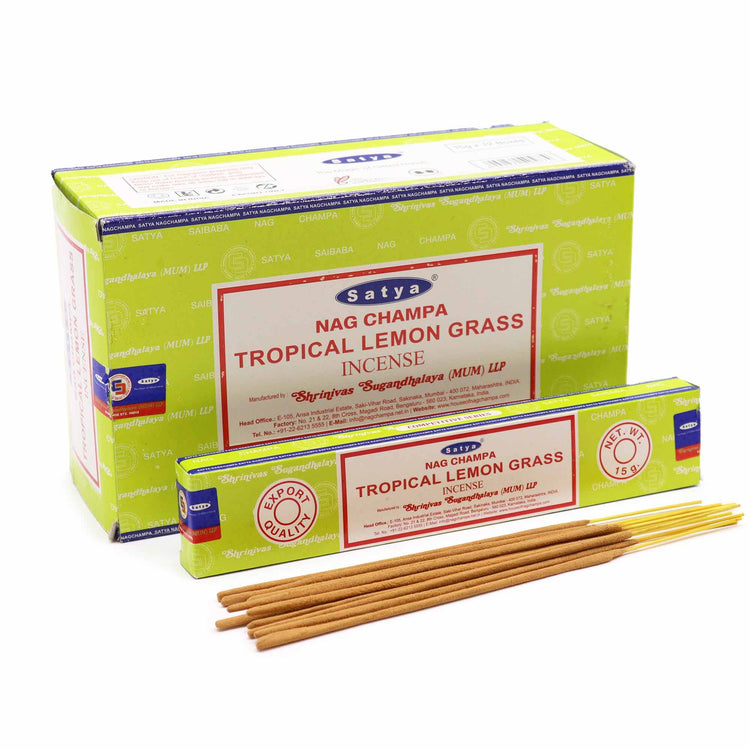 Incienso Satya Tropical Lemongrass – Varillas, 15 g
