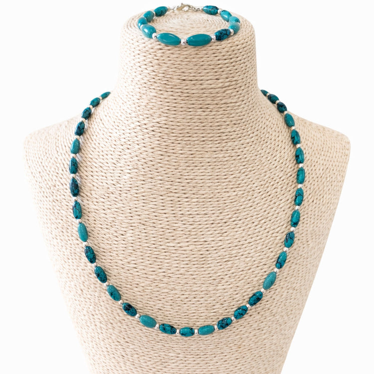 Conjunto Nepalí de Turquesa de Estilo Bohemio