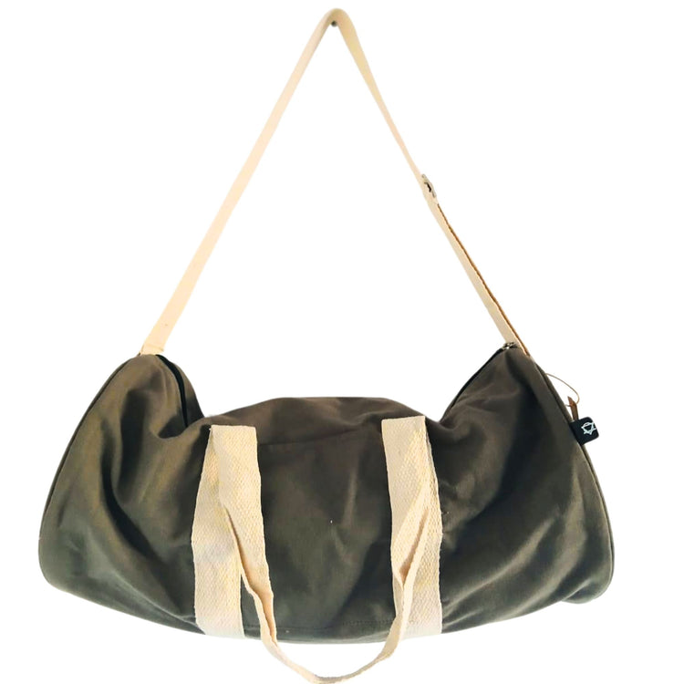 Bolsa de deporte de algodón canvas - Verde oliva