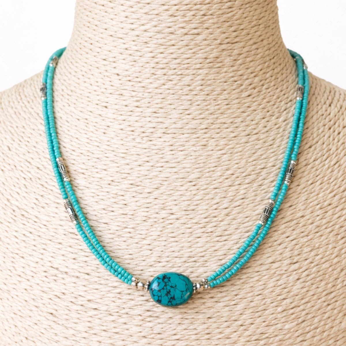 Collar Nepalí de Turquesa y Lapislázuli
