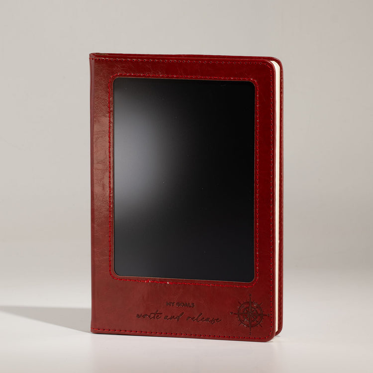 Cuaderno A5 con pantalla LCD borrable – Rojo, 80 hojas