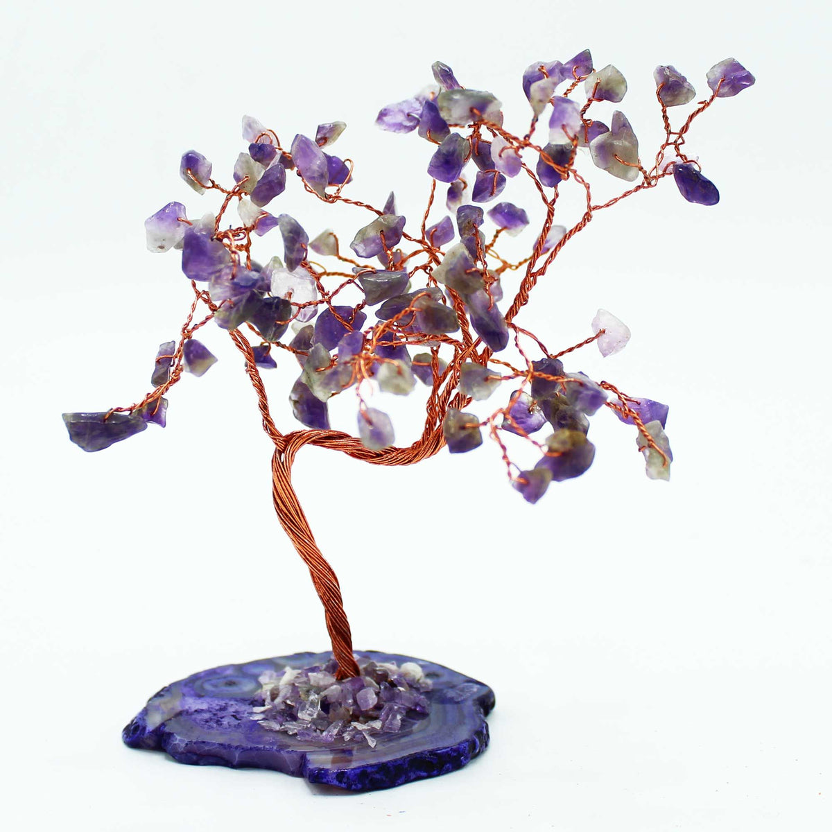 Árbol de Amatista Grande sobre Ágata Natural - 100 Piedras
