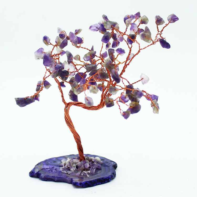 Árbol de Amatista Grande sobre Ágata Natural - 100 Piedras