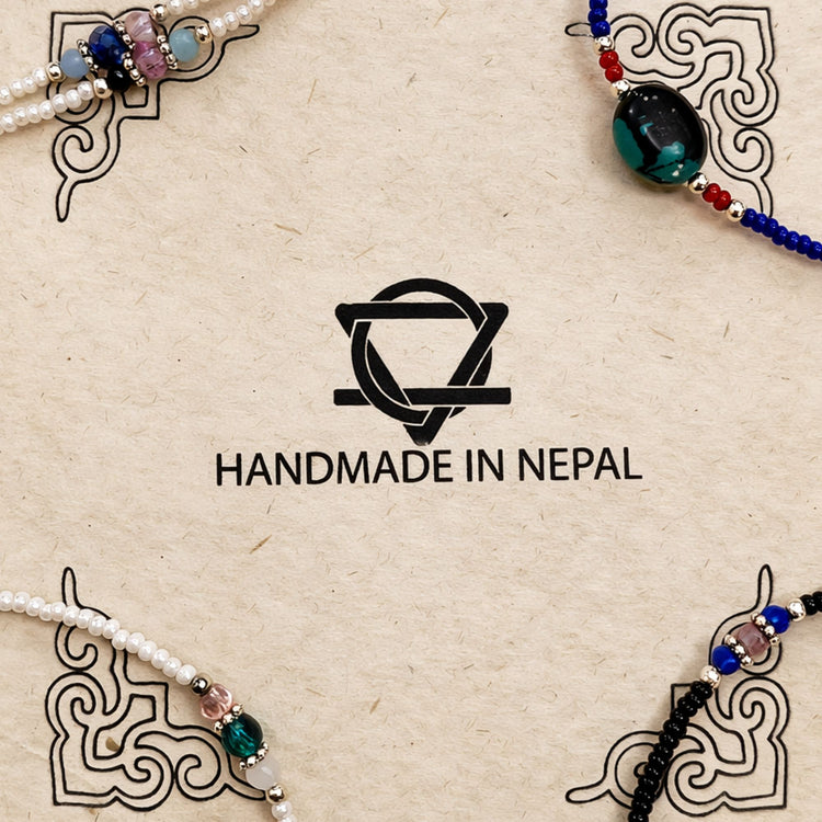 Conjunto Nepalí de Turquesa de Estilo Bohemio
