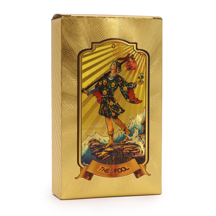 Baraja de tarot dorada – 78 cartas con caja