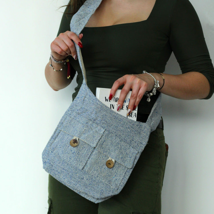 Bolso mediano de dos bolsillos – Vaquero Denim