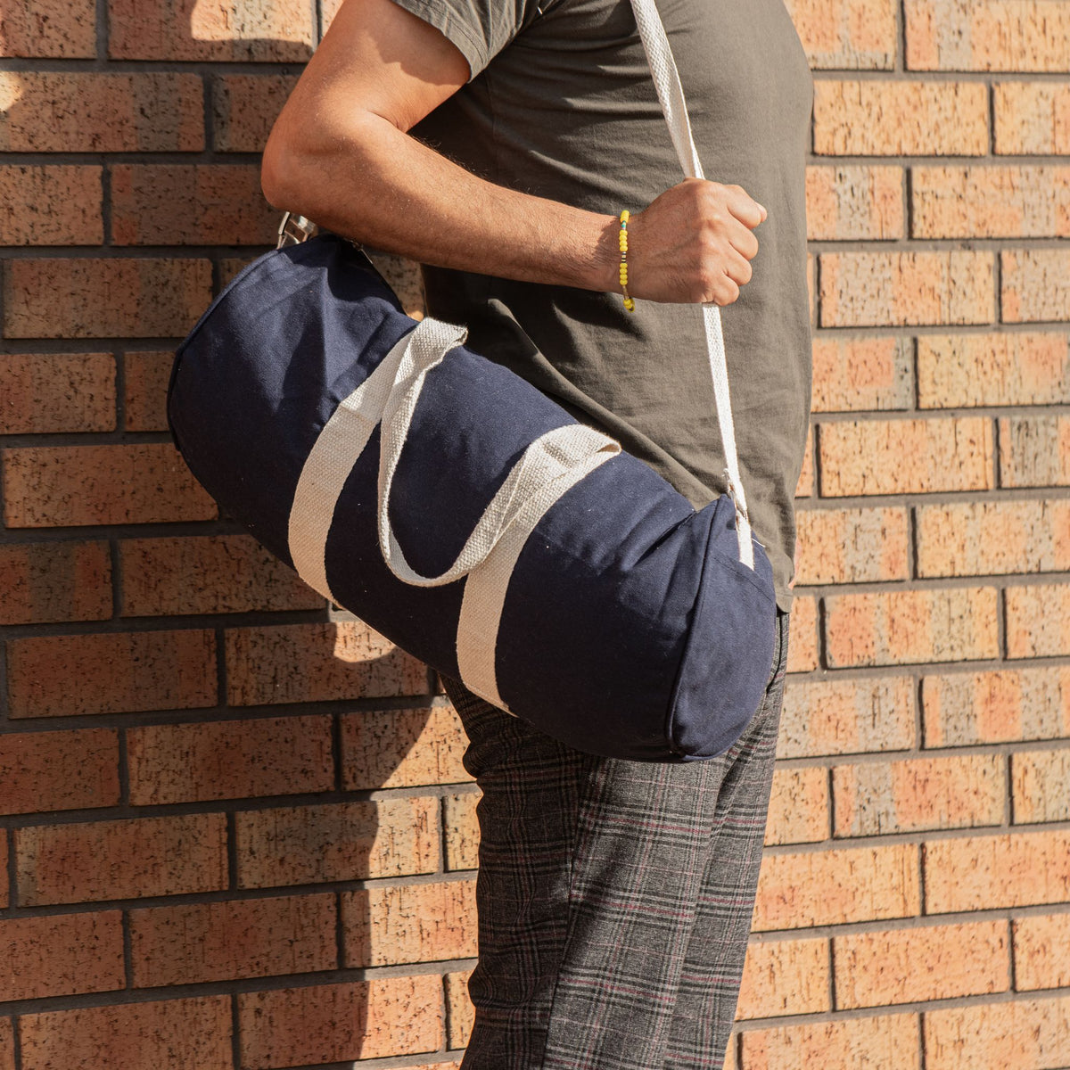 Bolsa de deporte de algodón canvas - Azul marino