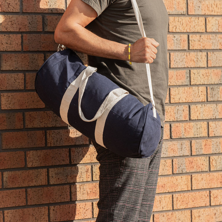 Bolsa de deporte de algodón canvas - Azul marino
