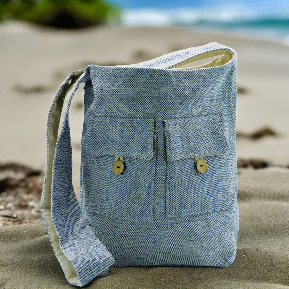 Bolso mediano de dos bolsillos – Vaquero Denim