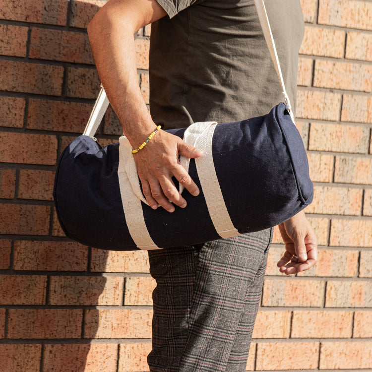 Bolsa de deporte de algodón canvas - Azul marino