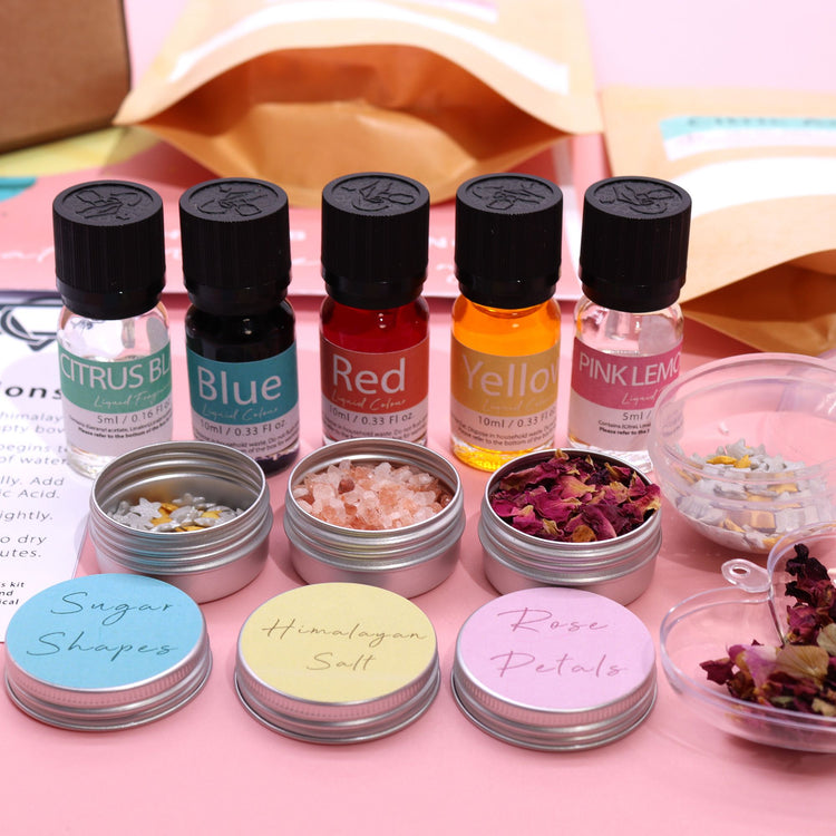 Kit para hacer bombas de baño – Limonada rosa y cítricos