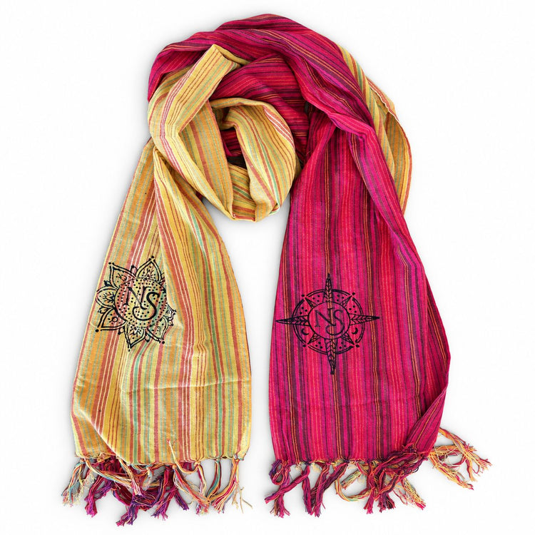 Pañuelo Nomad Sari 170 × 50 cm – Despedida de Katmandú