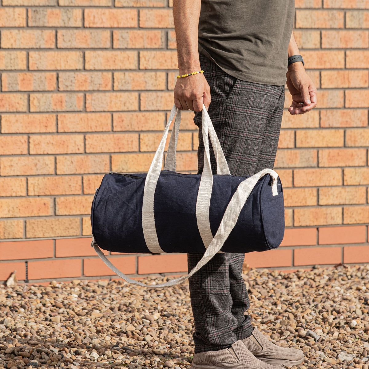 Bolsa de deporte de algodón canvas - Azul marino