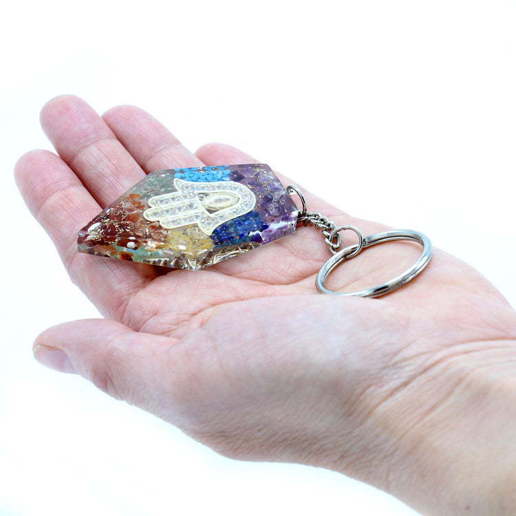 Llavero de Orgonita Chakra Hamsa