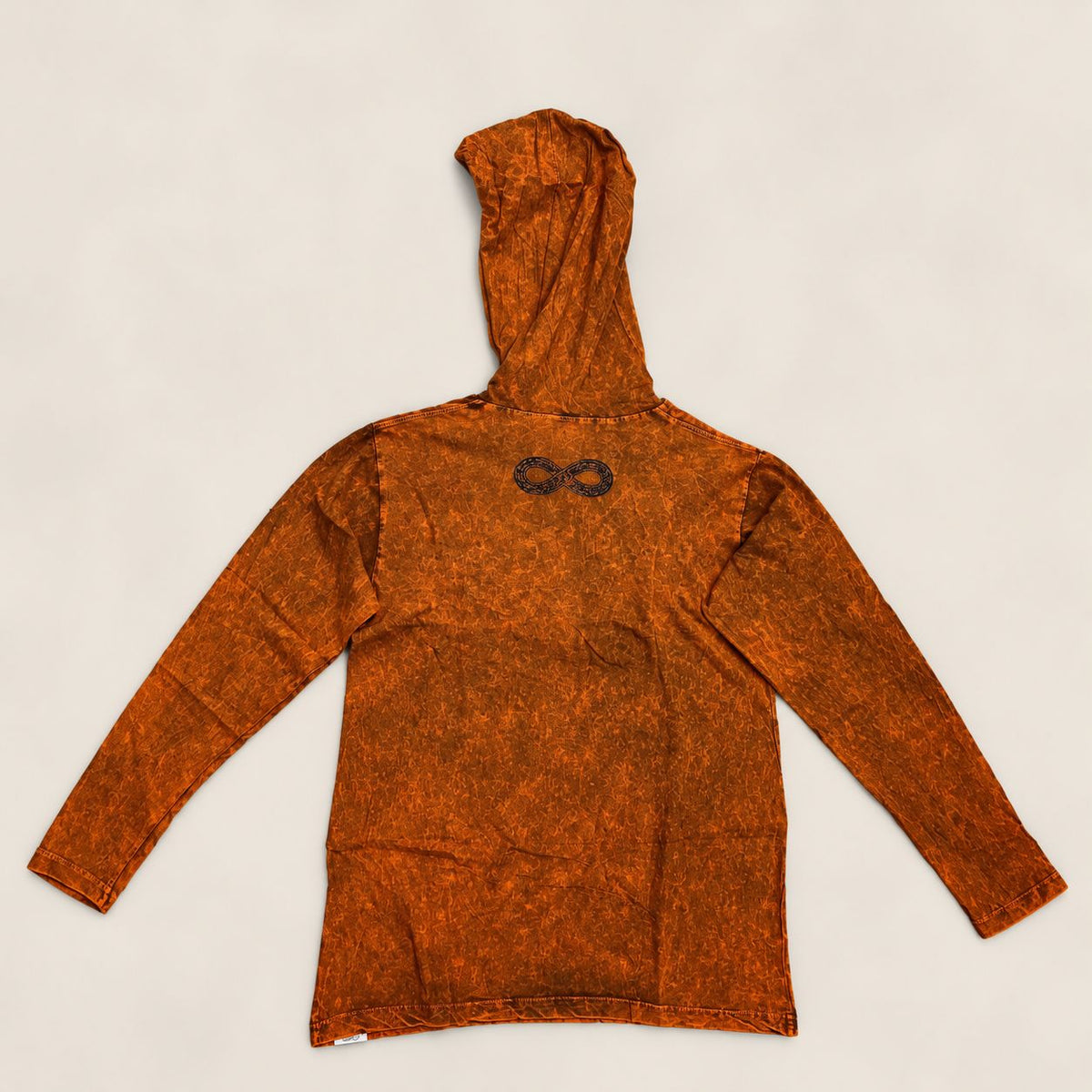 Sudadera con capucha naranja quemado – Talla S