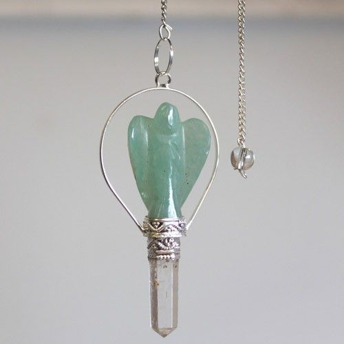 Péndulo de angelita de aventurina verde