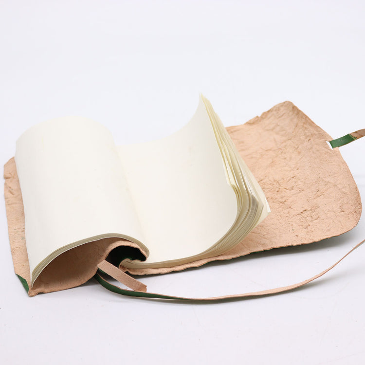 Cuaderno de viaje de piel enrollable - Verde