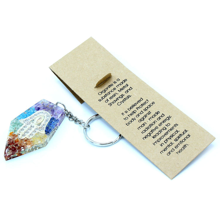 Llavero de Orgonita Chakra Hamsa