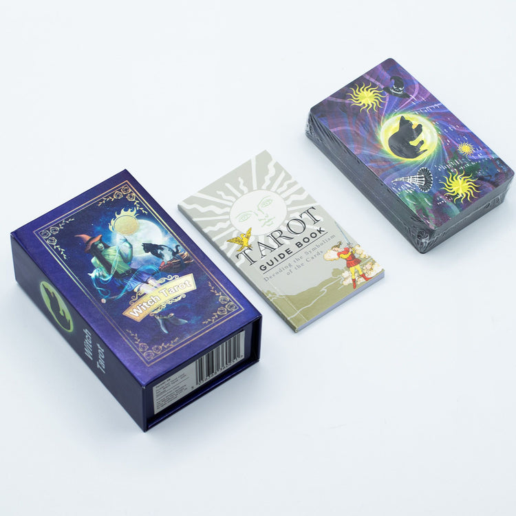 Tarot de la Bruja púrpura – 78 cartas con guía y caja