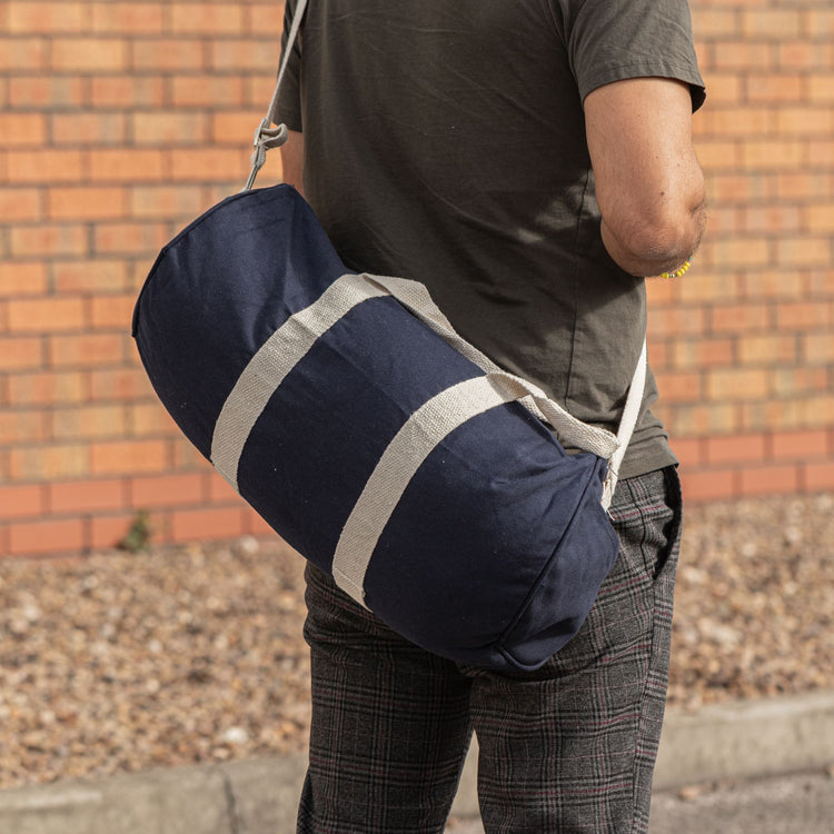 Bolsa de deporte de algodón canvas - Azul marino